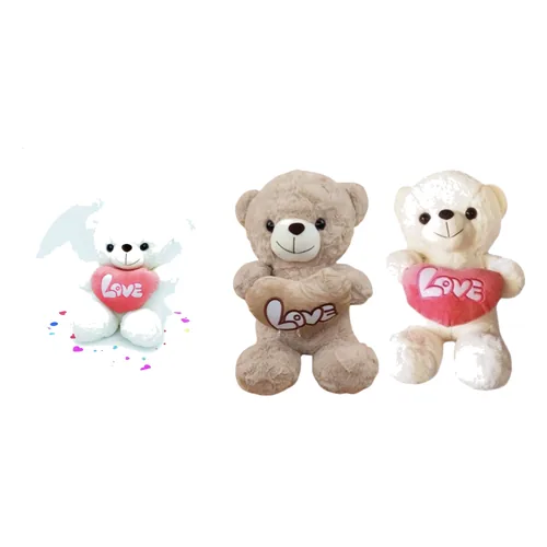 Peluche Oso Love con Corazón 30 cm - Imagen 2