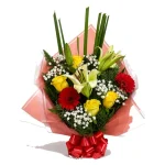 Ramo Colorido con Rosas, Lilium y Gerberas